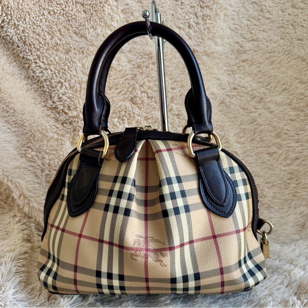 Burberry Haymarket Check Thornley vintage satchel - dome shape semi structured